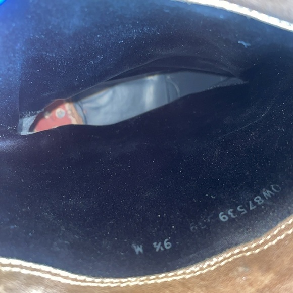 Stuart Weitzman Ranch Dressing Moto Brown Leather Booties Size 9.5 - Picture 16 of 16